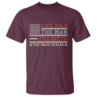 Vintage USA Cat Dad T Shirt The Man The Myth The Snack Dealer