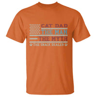 Vintage USA Cat Dad T Shirt The Man The Myth The Snack Dealer