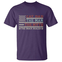 Vintage USA Cat Dad T Shirt The Man The Myth The Snack Dealer