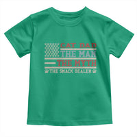 Vintage USA Cat Dad Toddler T Shirt The Man The Myth The Snack Dealer