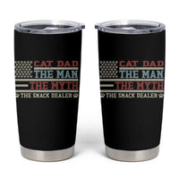 Vintage USA Cat Dad Tumbler Cup The Man The Myth The Snack Dealer