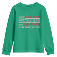 Vintage USA Cat Dad Youth Sweatshirt The Man The Myth The Snack Dealer