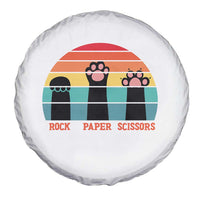 Funny Vintage Black Cat Introvert Spare Tire Cover Rock Paper Scissors Paw