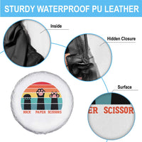 Funny Vintage Black Cat Introvert Spare Tire Cover Rock Paper Scissors Paw