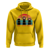 Funny Vintage Black Cat Introvert Hoodie Rock Paper Scissors Paw