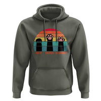 Funny Vintage Black Cat Introvert Hoodie Rock Paper Scissors Paw
