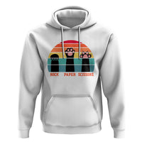 Funny Vintage Black Cat Introvert Hoodie Rock Paper Scissors Paw