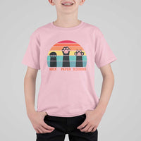 Funny Vintage Black Cat Introvert T Shirt For Kid Rock Paper Scissors Paw