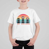 Funny Vintage Black Cat Introvert T Shirt For Kid Rock Paper Scissors Paw