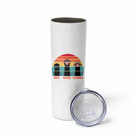 Funny Vintage Black Cat Introvert Skinny Tumbler Rock Paper Scissors Paw