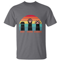 Funny Vintage Black Cat Introvert T Shirt Rock Paper Scissors Paw