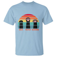 Funny Vintage Black Cat Introvert T Shirt Rock Paper Scissors Paw