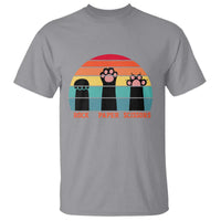 Funny Vintage Black Cat Introvert T Shirt Rock Paper Scissors Paw