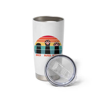 Funny Vintage Black Cat Introvert Tumbler Cup Rock Paper Scissors Paw