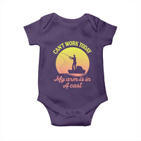 Funny Fishing Enthusiast Gift Baby Onesie I Cant Work Today My Arm Is In A Cast