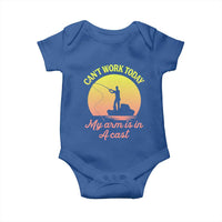 Funny Fishing Enthusiast Gift Baby Onesie I Cant Work Today My Arm Is In A Cast