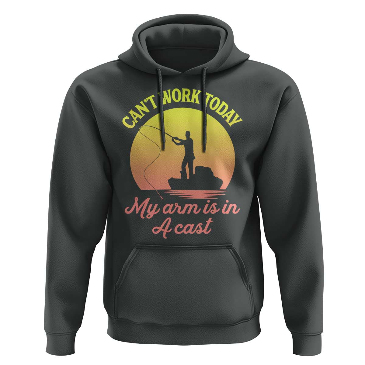 Funny Fishing Enthusiast Gift Hoodie I Cant Work Today My Arm Is In A Cast