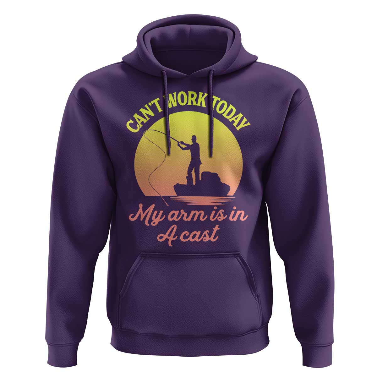 Funny Fishing Enthusiast Gift Hoodie I Cant Work Today My Arm Is In A Cast
