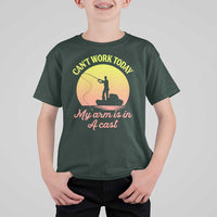 Funny Fishing Enthusiast Gift T Shirt For Kid I Cant Work Today My Arm Is In A Cast