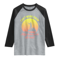 Funny Fishing Enthusiast Gift Raglan Shirt I Cant Work Today My Arm Is In A Cast