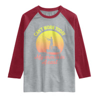 Funny Fishing Enthusiast Gift Raglan Shirt I Cant Work Today My Arm Is In A Cast