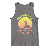 Funny Fishing Enthusiast Gift Tank Top I Cant Work Today My Arm Is In A Cast
