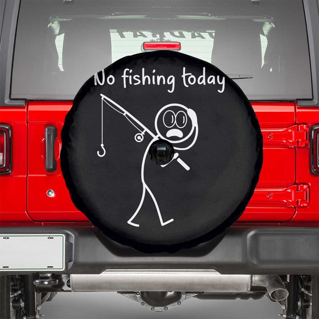 Funny Angler Gift Spare Tire Cover No Fishing Today