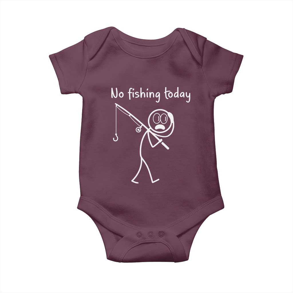 Funny Angler Gift Baby Onesie No Fishing Today