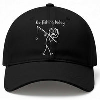 Funny Angler Gift Baseball Cap No Fishing Today