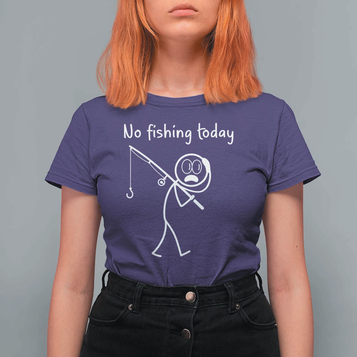 Funny Angler Gift T Shirt For Women No Fishing Today