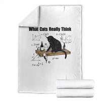 Funny Physics Cat Meme Throw Blanket What Cats Really Think