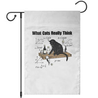 Funny Physics Cat Meme Garden Flag What Cats Really Think