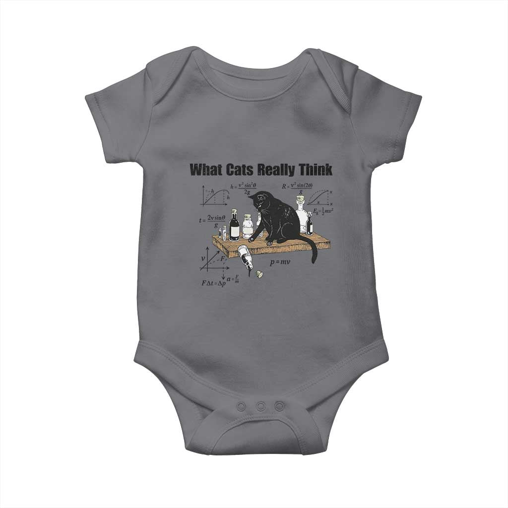 Funny Physics Cat Meme Baby Onesie What Cats Really Think
