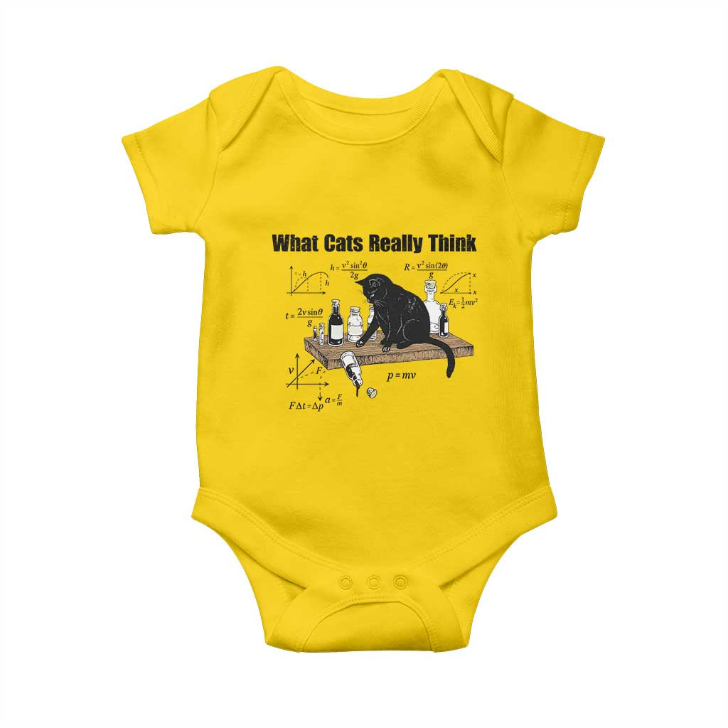 Funny Physics Cat Meme Baby Onesie What Cats Really Think
