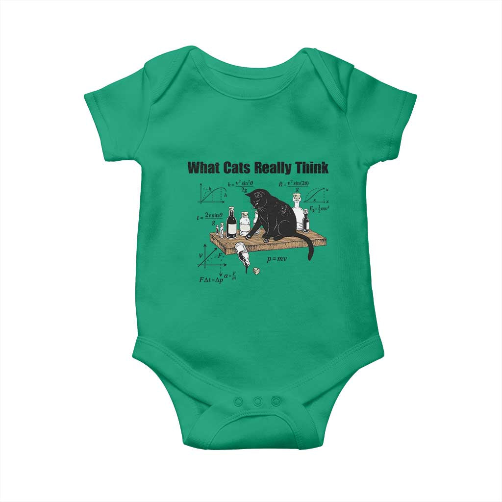 Funny Physics Cat Meme Baby Onesie What Cats Really Think