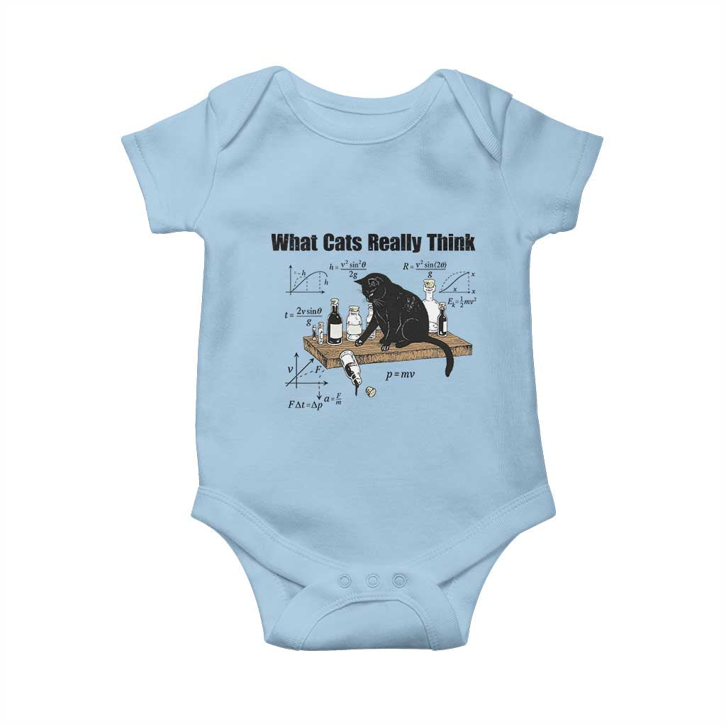 Funny Physics Cat Meme Baby Onesie What Cats Really Think