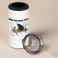 Funny Physics Cat Meme 4 in 1 Can Cooler Tumbler What Cats Really Think