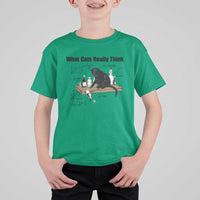 Funny Physics Cat Meme T Shirt For Kid What Cats Really Think