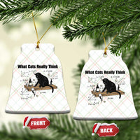 Funny Physics Cat Meme Ceramic Ornament What Cats Really Think
