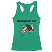 Funny Physics Cat Meme Racerback Tank Top What Cats Really Think