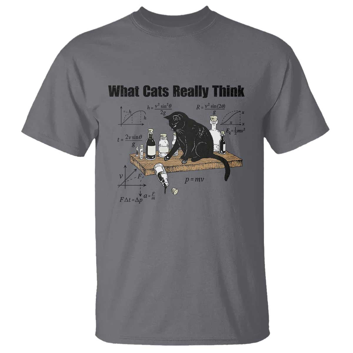 Funny Physics Cat Meme T Shirt What Cats Really Think