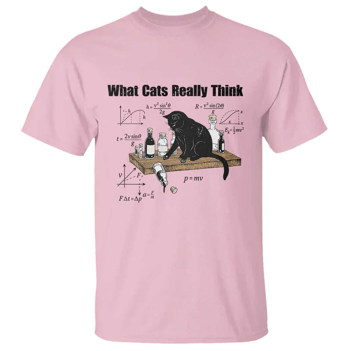 Funny Physics Cat Meme T Shirt What Cats Really Think