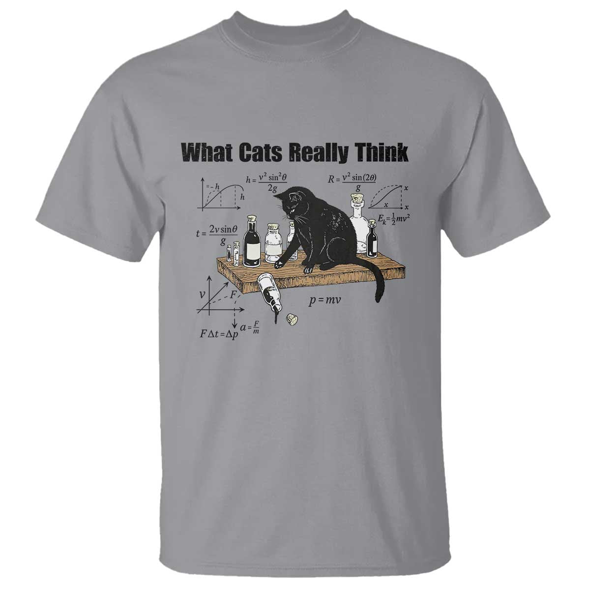 Funny Physics Cat Meme T Shirt What Cats Really Think