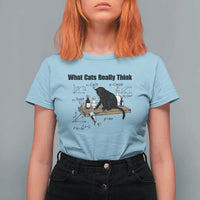 Funny Physics Cat Meme T Shirt For Women What Cats Really Think
