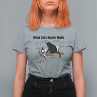 Funny Physics Cat Meme T Shirt For Women What Cats Really Think