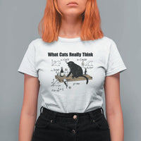 Funny Physics Cat Meme T Shirt For Women What Cats Really Think