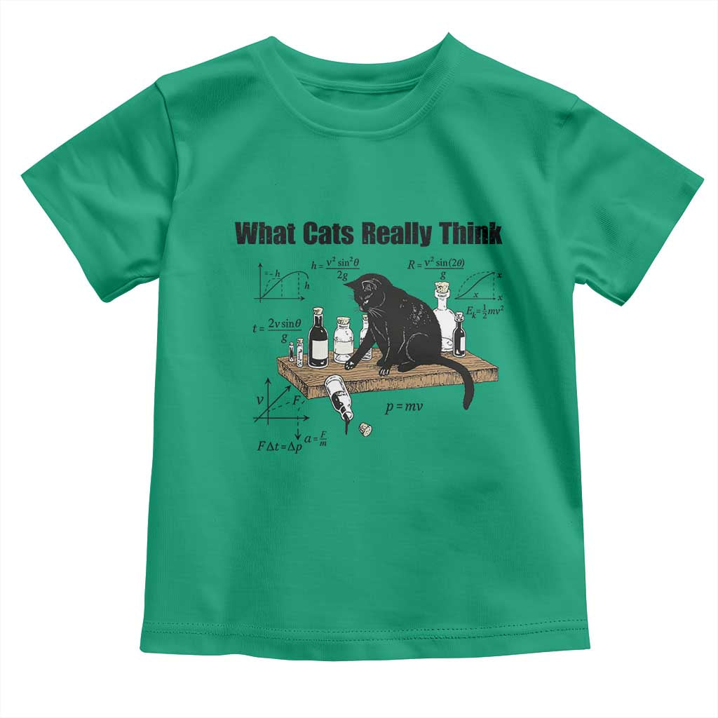 Funny Physics Cat Meme Toddler T Shirt What Cats Really Think