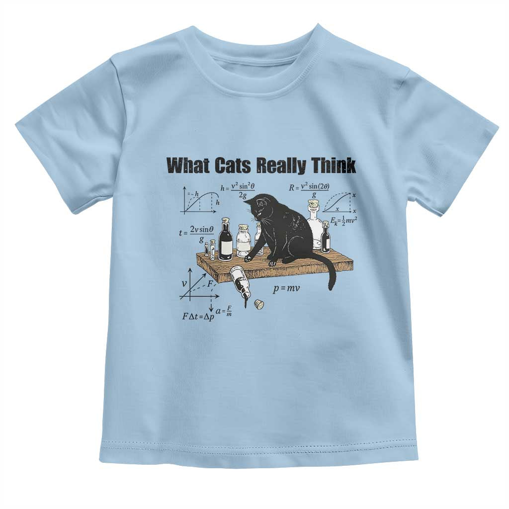 Funny Physics Cat Meme Toddler T Shirt What Cats Really Think