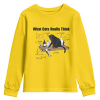 Funny Physics Cat Meme Youth Sweatshirt What Cats Really Think