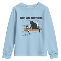 Funny Physics Cat Meme Youth Sweatshirt What Cats Really Think